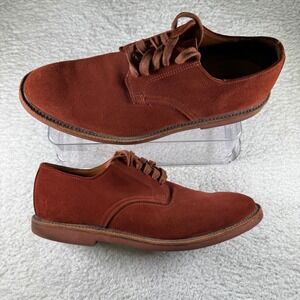 Walk-Over Rare Vintage Suede Red Orange USA Vibram Mens Dress Shoes Oxford Sz 11